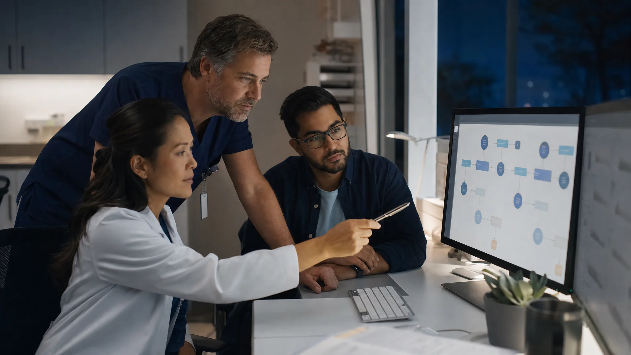 Healthcare and engineering teams collaborating